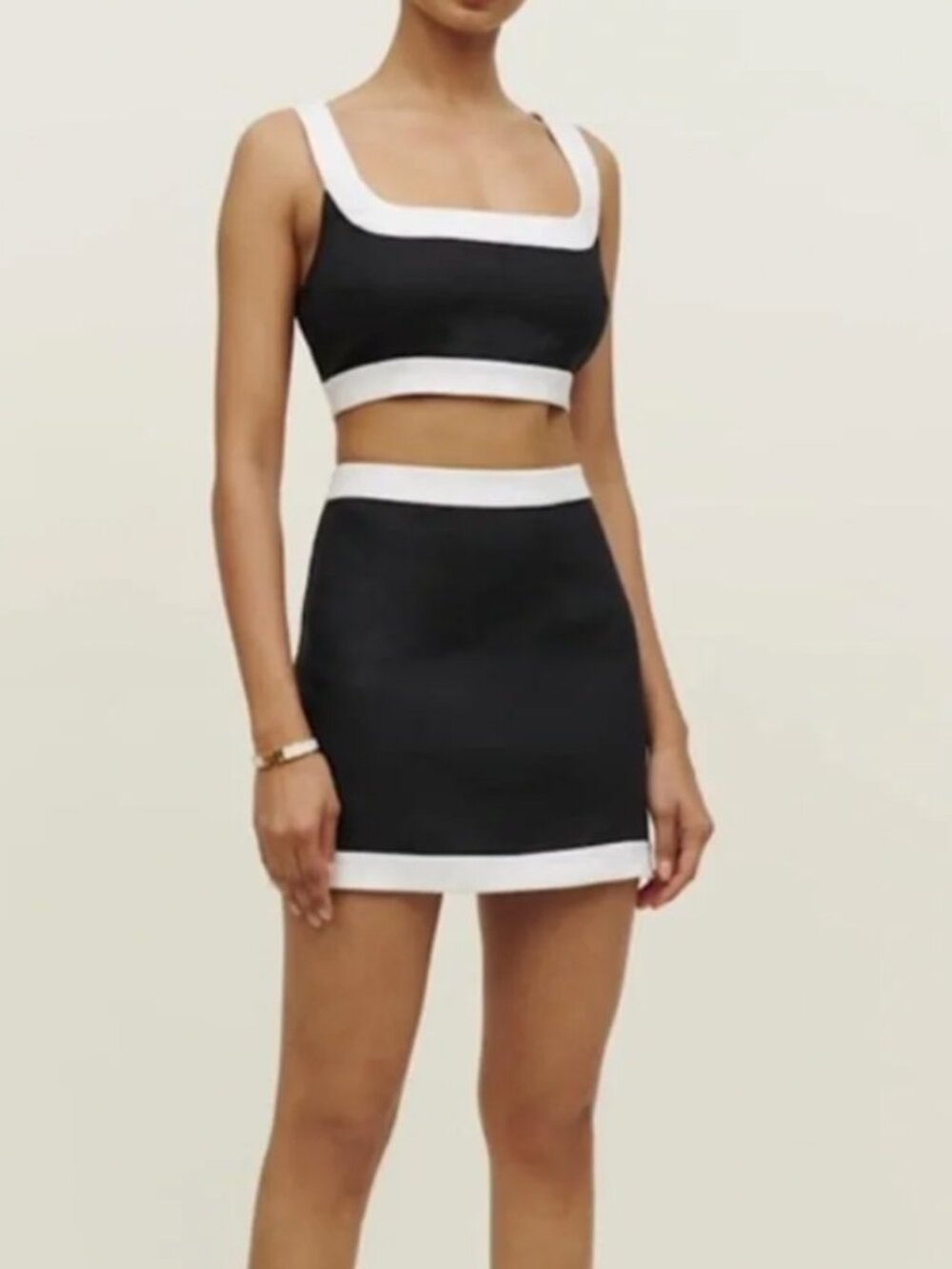 Linen Skirt and Crop Top Set - 7 For All Mankind